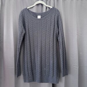Grace Charcoal Cable Knit Sweater